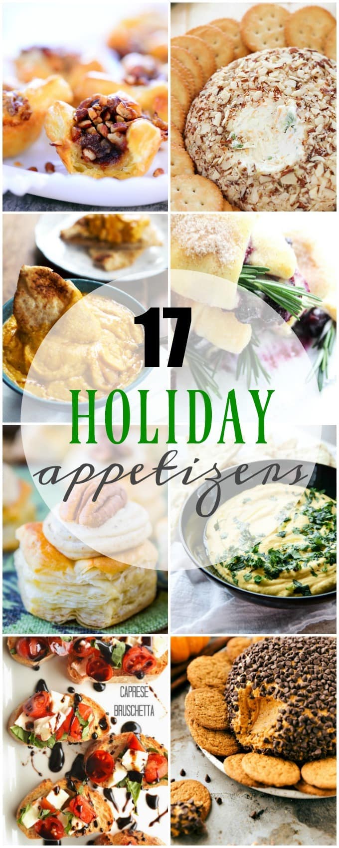 17 Holiday Appetizers to get you ready for your fun Holiday parties! These simple yet delicious holiday appetizers are exactly what you need for your upcoming get togethers. Whether you're hosting or attending a potluck, I've got you covered! :)