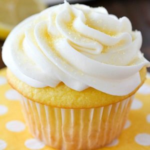 Lemon Cupcakes made with only 2 Ingredients and then frosted with a quick and easy lemon frosting! You won't believe how soft and delicious these cupcakes are! Plus a round-up of more delicious cupcake recipes you won't want to miss!