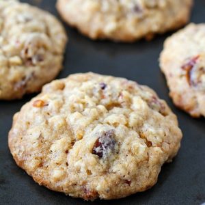 Oatmeal Date Cookies that are chewy and soft in the center but crispy on the edges! The perfect oatmeal cookie filled with chewy dates and crunchy pecans. You will love adding these to your holiday baking list!