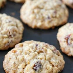 Oatmeal Date Cookies that are chewy and soft in the center but crispy on the edges! The perfect oatmeal cookie filled with chewy dates and crunchy pecans. You will love adding these to your holiday baking list! AD