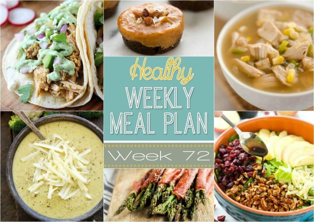 Plan your meals out ahead of time to save time & money! This Healthy Weekly Meal Plan gives you a new healthy dinner recipe every night plus a healthy breakfast, lunch, side dish & dessert. Different recipes every week for you to try!
