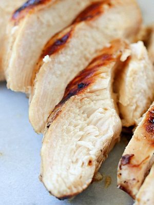 This is seriously the best chicken marinade recipe! I have made this marinade a hundred times and it always makes a super flavorful, cut-it-with-a-fork tender chicken breast. You will love the flavor and it's so easy and healthy too!