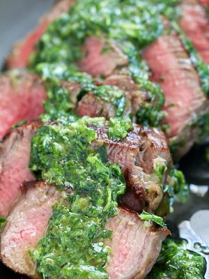Tender Beef Medallions with Chimichurri Sauce