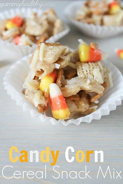 Candy Corn Snack Mix - 21 Cute Halloween Snacks for Kids!