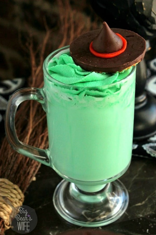 Melting Witch Hot Chocolate - 21 Cute Halloween Snacks for Kids!