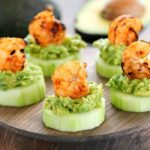 This Low Carb Avocado Shrimp Cucumber Appetizer will be your new favorite appetizer! Low carb, easy to make and delicious!