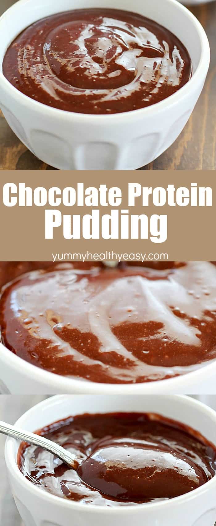 Looking for a diet-friendly dessert? Check out this Protein Pudding Recipe! Only a couple of ingredients for a delicious chocolatey dessert filled with protein! #AD