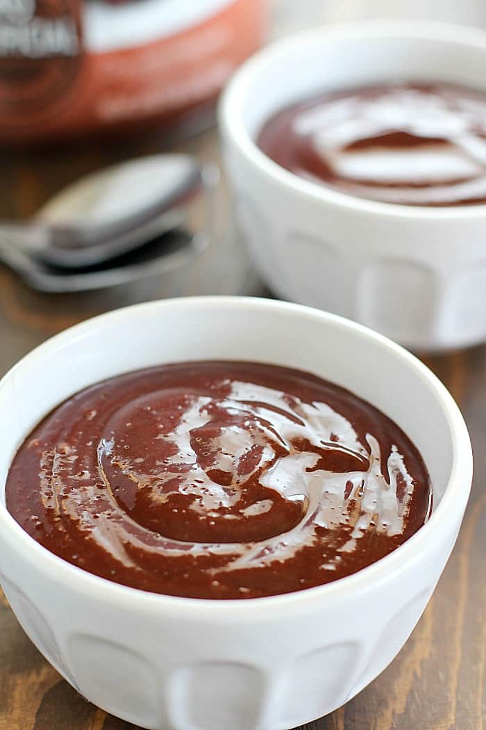 I'm obsessed with this Chocolate Protein Pudding!! Only a few ingredients for a healthy dessert! #AD