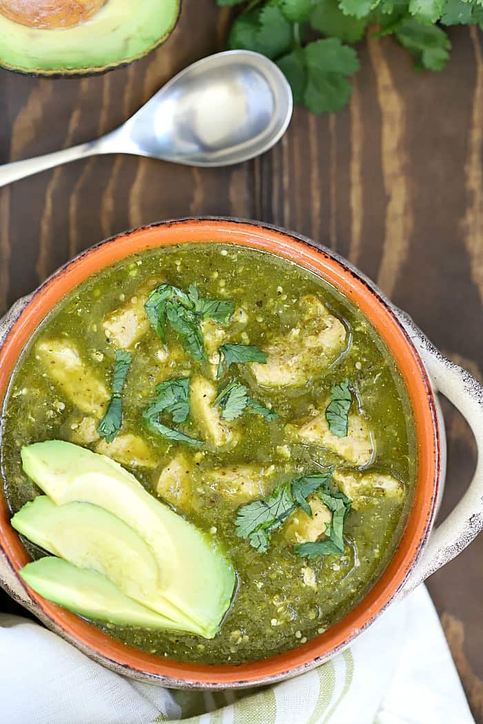 You will LOVE the flavor in this Pork Chili Verde! Pork loin is simmered until super tender and then added to a delicious homemade verde sauce - SO good! Plus a recap of my pork tour in Michigan! #AD