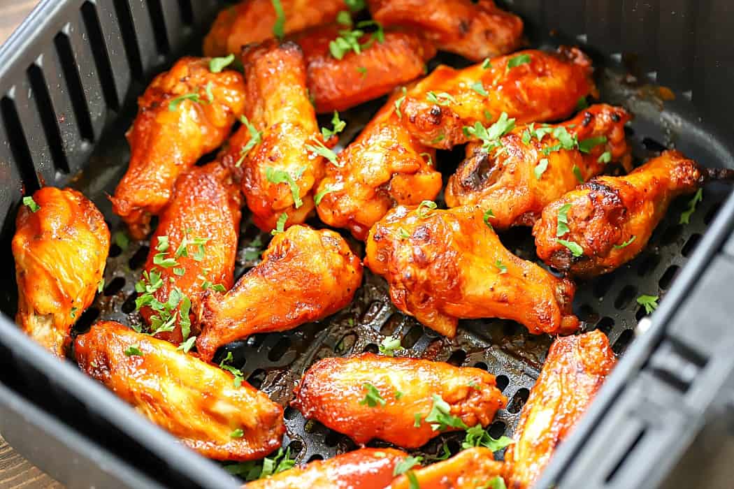 These Air Fryer Chicken Wings Recipe has legit only THREE ingredients! They're a copycat of a recipe I had when I was in Vail, Colorado. SO GOOD!