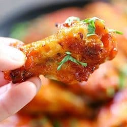 You need this Air Fryer Chicken Wings Recipe at your next party! They're so easy to make and have only three ingredients! They're so yummy!