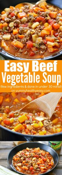 Easy Vegetable Soup Recipe - Yummy Healthy Easy
