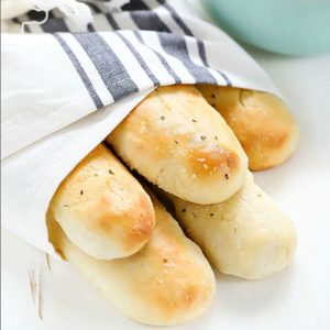 This Easy Homemade Breadsticks Recipe is my favorite bread side dish!