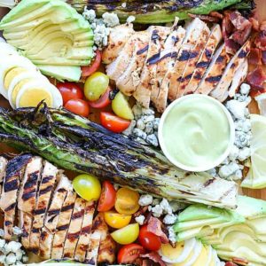 Grilled Cobb Salad with Avocado Dressing