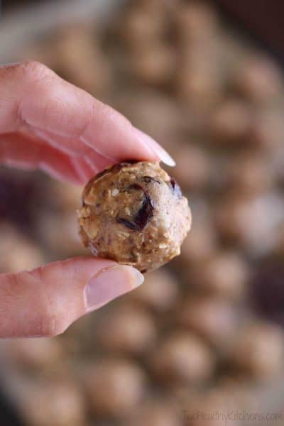 Close up shot of a Granola Energy Balls - 43 Healthy Snack Ideas