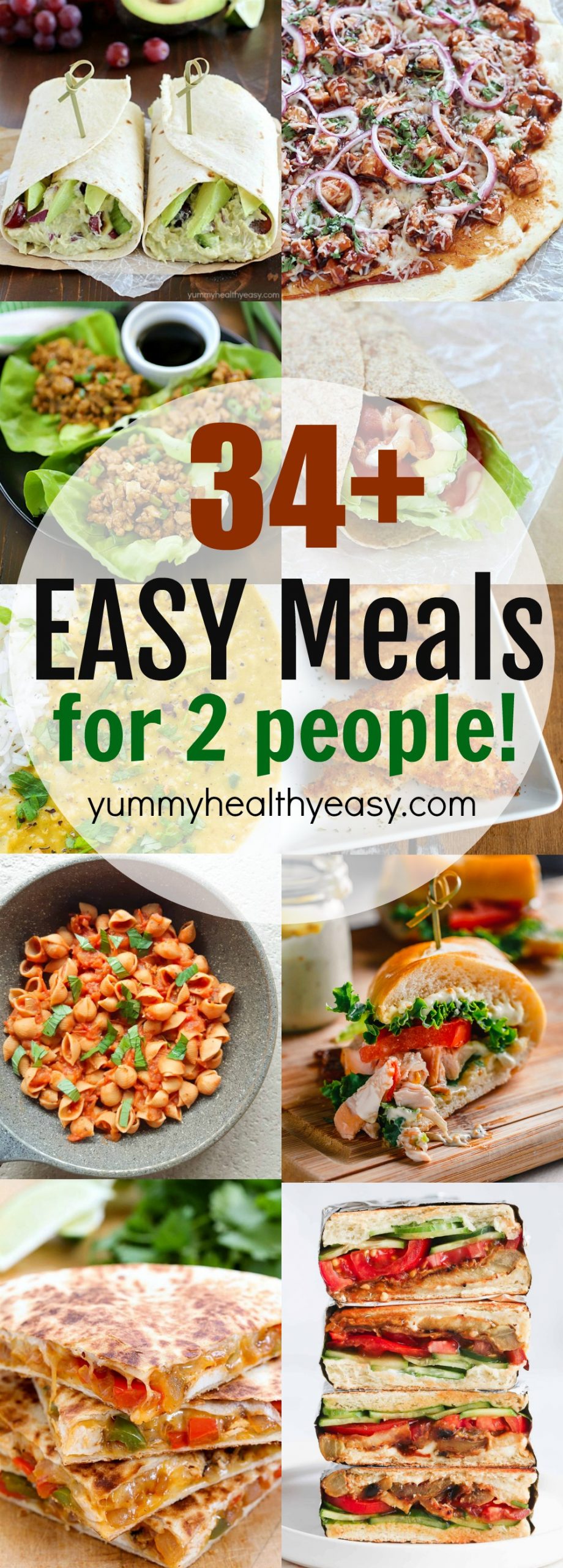 18 Easy Meal Recipes for Two People   Yummy Healthy Easy