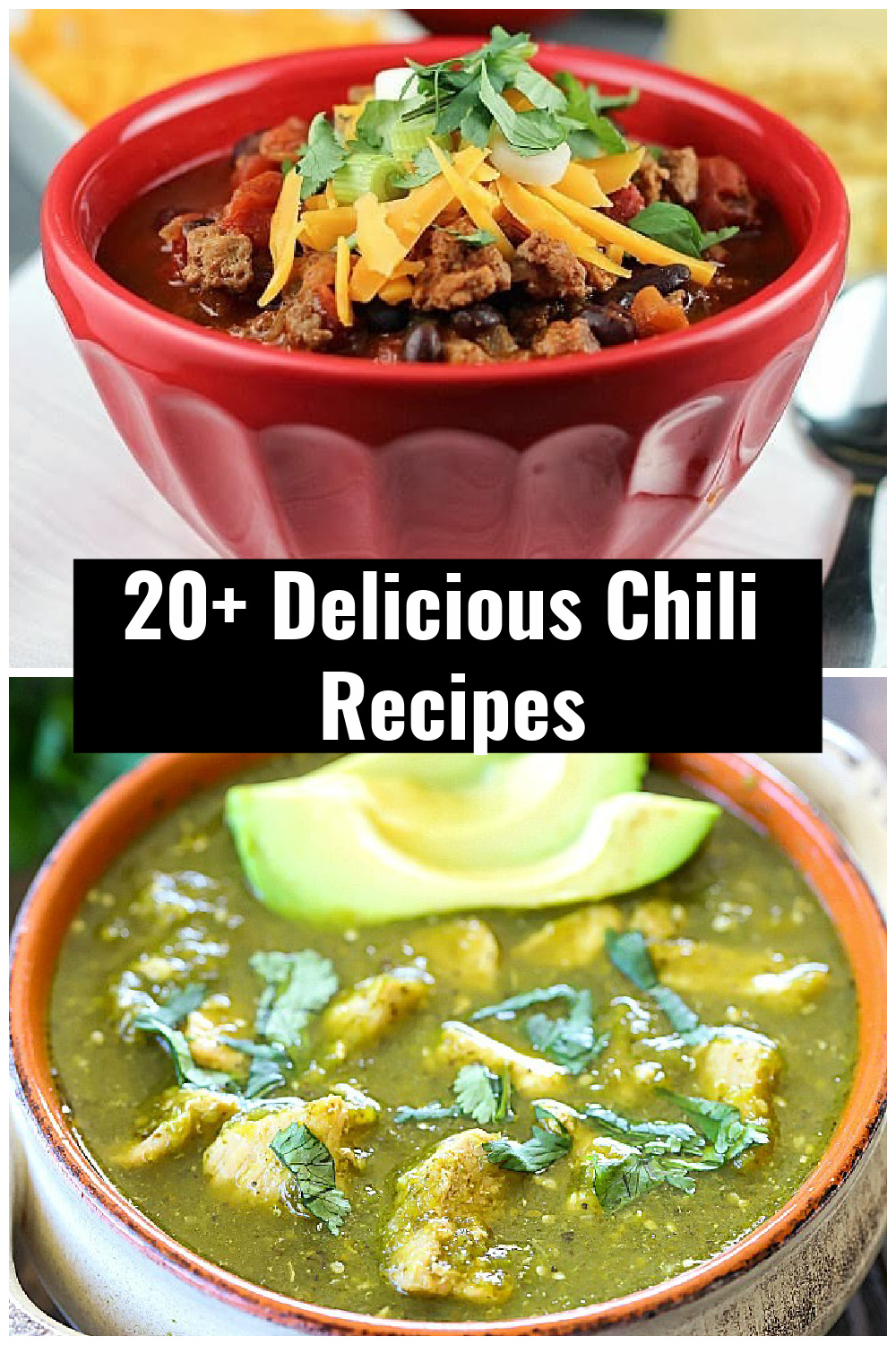  It's that time of year! Time for a giant bowl full of chili! Here are over 20 Chili Recipes that you NEED to make this season. Check out this 20+ Chili Round Up for some great ideas on what chili recipes you need to try! #chili #roundup #dinner #dinnerideas #recipes via @jennikolaus