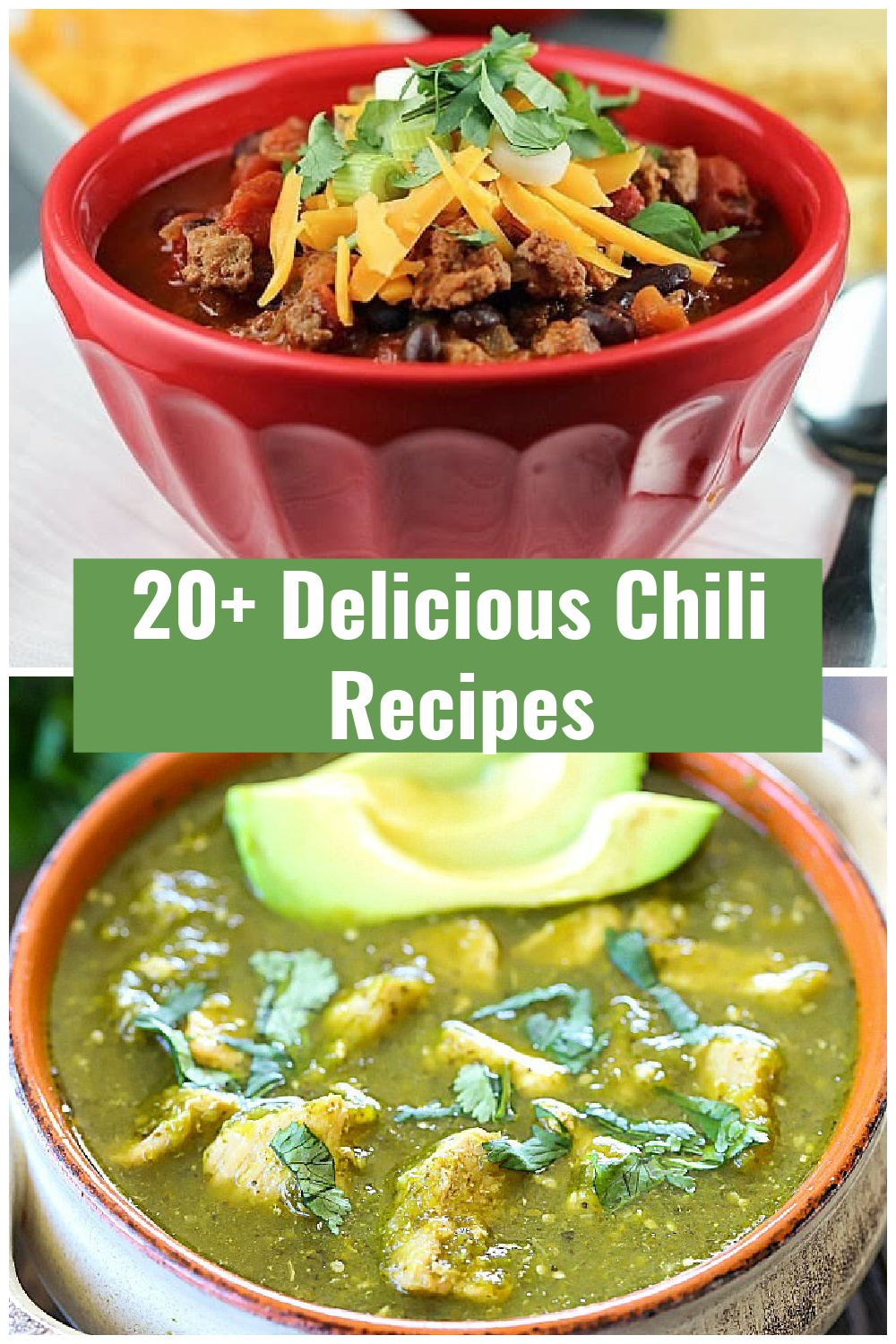  It's that time of year! Time for a giant bowl full of chili! Here are over 20 Chili Recipes that you NEED to make this season. Check out this 20+ Chili Round Up for some great ideas on what chili recipes you need to try! #chili #roundup #dinner #dinnerideas #recipes via @jennikolaus