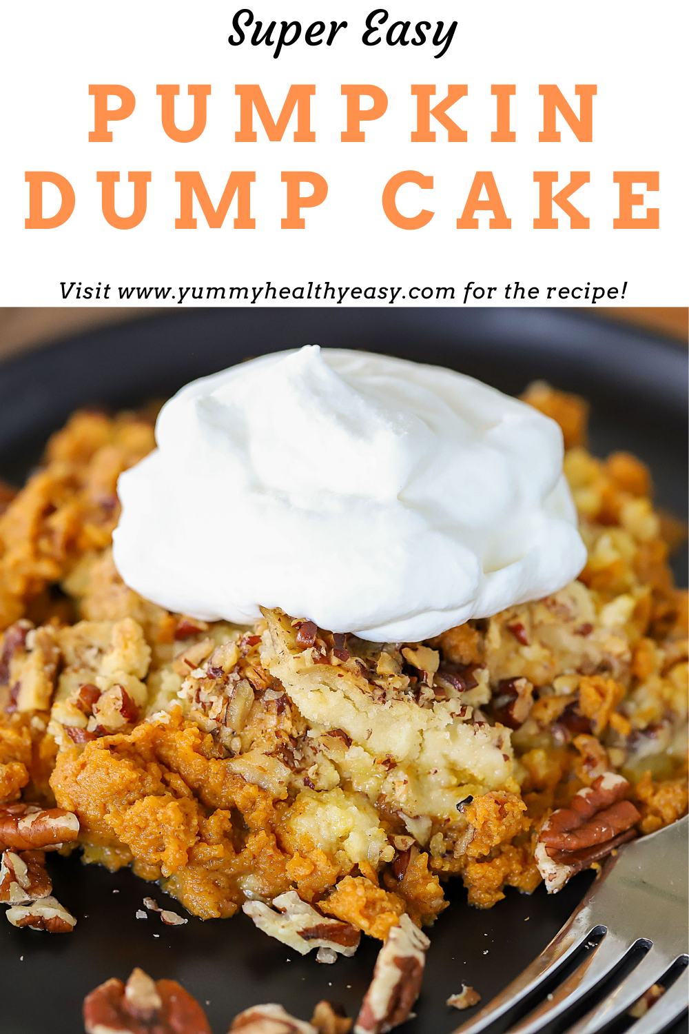 Ready for the best combination of flavors and textures? This Easy Pumpkin Dump Cake combines all the flavors of fall, only has a few ingredients, is quick to whip up and tastes incredible! via @jennikolaus