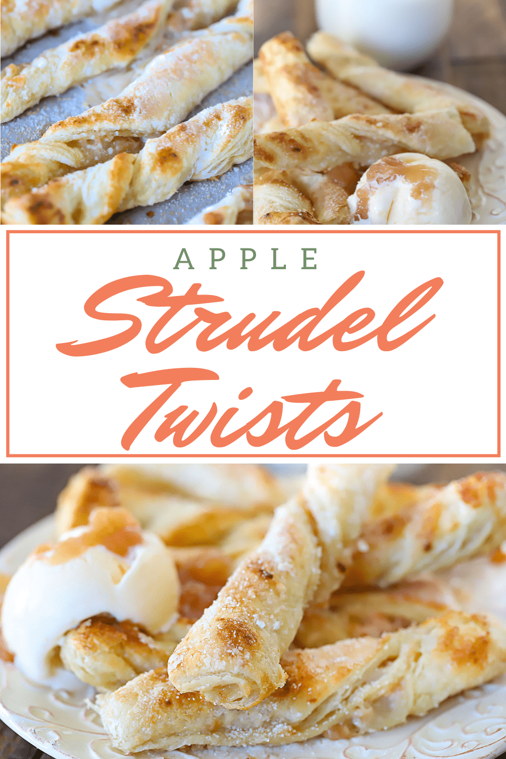 Who knew apple pie filling could help create such an awesome and fun dessert?!  These apple strudel twists are so easy to make.  Puff pastry is filled with a mixture of cream cheese and BakeGood™ apple pie filling, then twisted and baked - heavenly in a crunchy dessert stick.  #ad @bakegood #bakegood #dessert #yummy via @jennikolaus