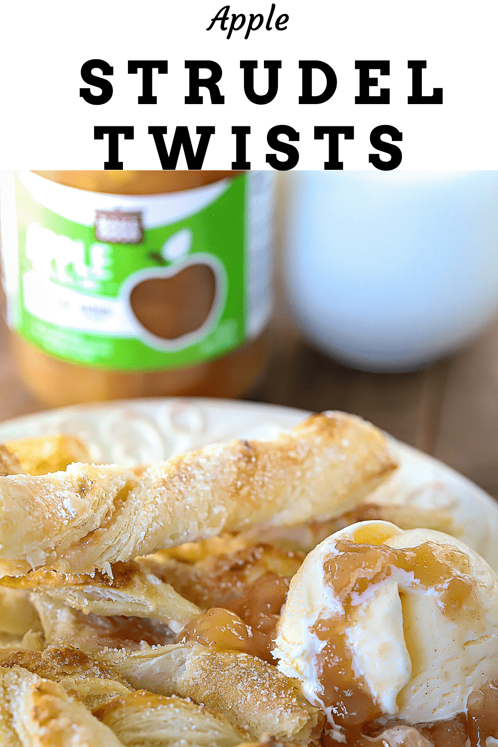 Who knew apple pie filling could help create such an amazing and fun dessert?! These Apple Strudel Twists are so easy to make. Puff Pastry dough is filled with a cream cheese and BakeGood™ Apple Pie Filling mix, then twisted and baked - heaven in a crunchy dessert breadstick. #ad @bakegood #bakegood #dessert #yummy via @jennikolaus